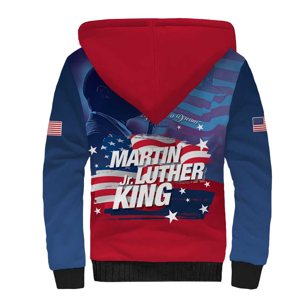 Martin Luther King MLK Sherpa Hoodie I Have A Dream - Wonder Print Shop