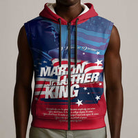 Martin Luther King MLK Sleeveless Zip Hoodie I Have A Dream - Wonder Print Shop