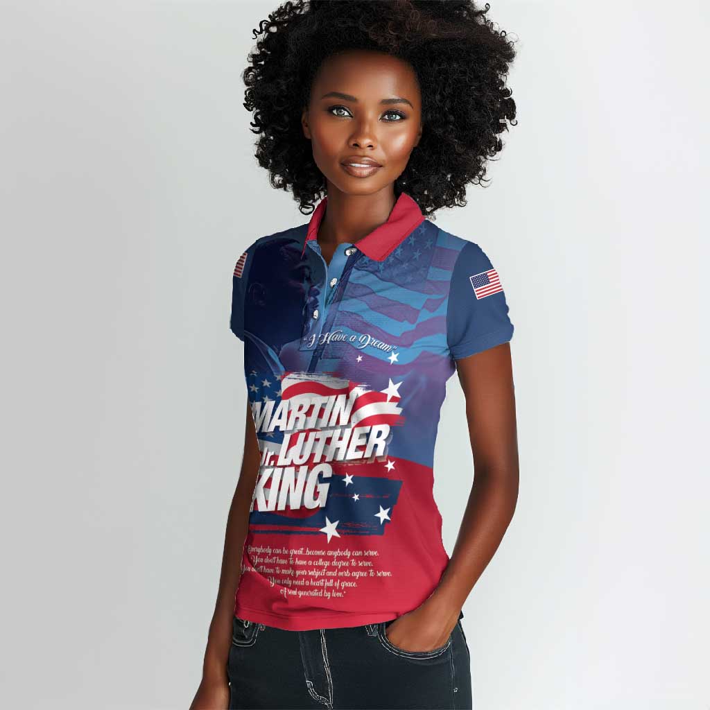 Martin Luther King MLK Women Polo Shirt I Have A Dream - Wonder Print Shop