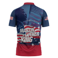 Martin Luther King MLK Zipper Polo Shirt I Have A Dream - Wonder Print Shop
