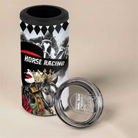 Personalized Horse Racing 4 in 1 Can Cooler Tumbler Derby Lady Triple Flowers