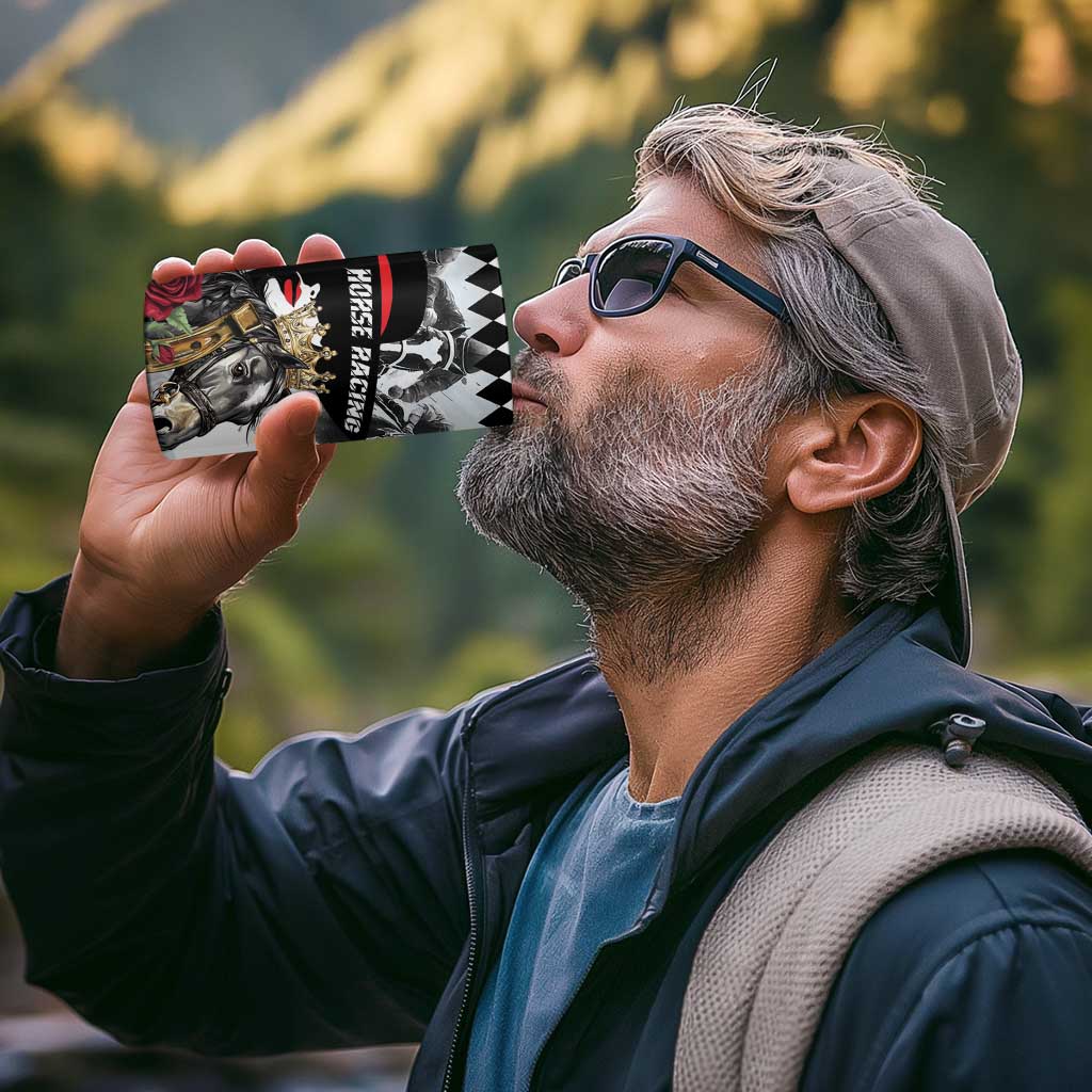 Personalized Horse Racing 4 in 1 Can Cooler Tumbler Derby Lady Triple Flowers