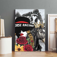 Horse Racing Canvas Wall Art Derby Lady Triple Flowers