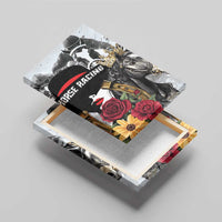 Horse Racing Canvas Wall Art Derby Lady Triple Flowers