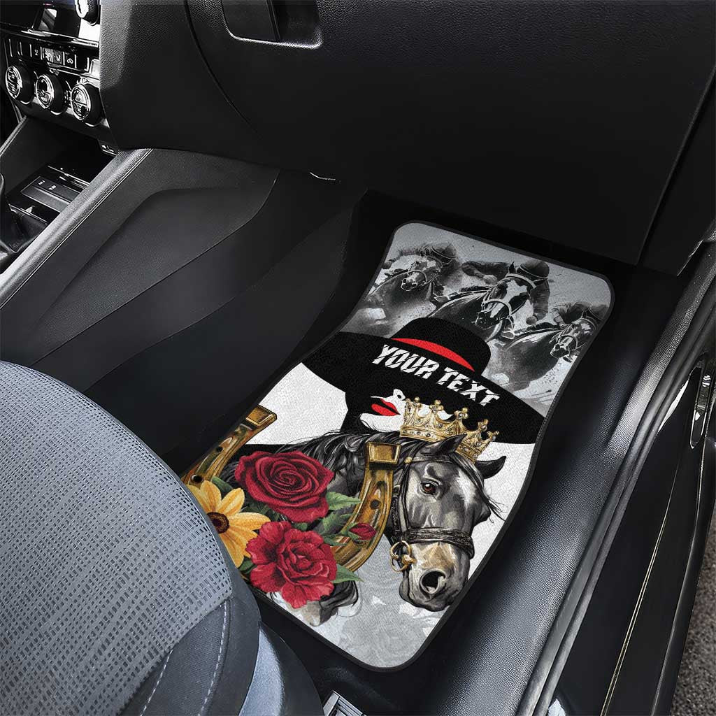 Horse Racing Car Mats Derby Lady Triple Flowers