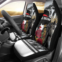 Horse Racing Car Seat Cover Derby Lady Triple Flowers