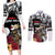 Personalized Horse Racing Couples Matching Long Sleeve Bodycon Dress and Long Sleeve Button Shirt Derby Lady Triple Flowers