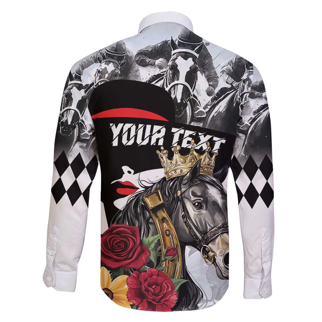 Personalized Horse Racing Family Matching Long Sleeve Bodycon Dress and Hawaiian Shirt Derby Lady Triple Flowers