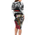 Personalized Horse Racing Family Matching Long Sleeve Bodycon Dress and Hawaiian Shirt Derby Lady Triple Flowers