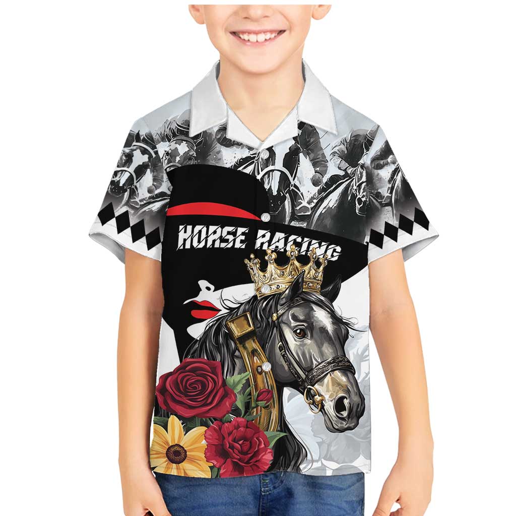 Personalized Horse Racing Family Matching Mermaid Dress and Hawaiian Shirt Derby Lady Triple Flowers