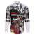 Personalized Horse Racing Family Matching Off The Shoulder Long Sleeve Dress and Hawaiian Shirt Derby Lady Triple Flowers