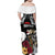 Personalized Horse Racing Family Matching Off Shoulder Maxi Dress and Hawaiian Shirt Derby Lady Triple Flowers