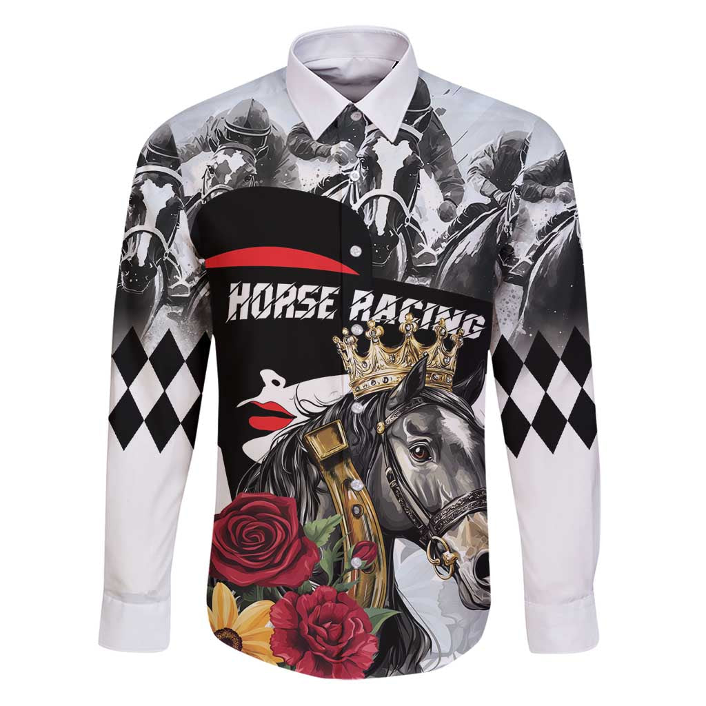 Personalized Horse Racing Family Matching Puletasi and Hawaiian Shirt Derby Lady Triple Flowers