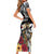 Personalized Horse Racing Family Matching Short Sleeve Bodycon Dress and Hawaiian Shirt Derby Lady Triple Flowers