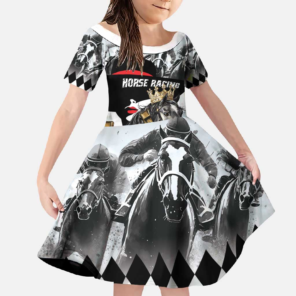 Personalized Horse Racing Family Matching Summer Maxi Dress and Hawaiian Shirt Derby Lady Triple Flowers