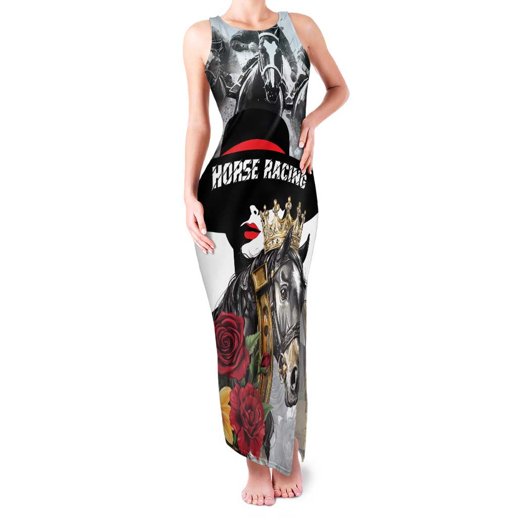 Personalized Horse Racing Family Matching Tank Maxi Dress and Hawaiian Shirt Derby Lady Triple Flowers