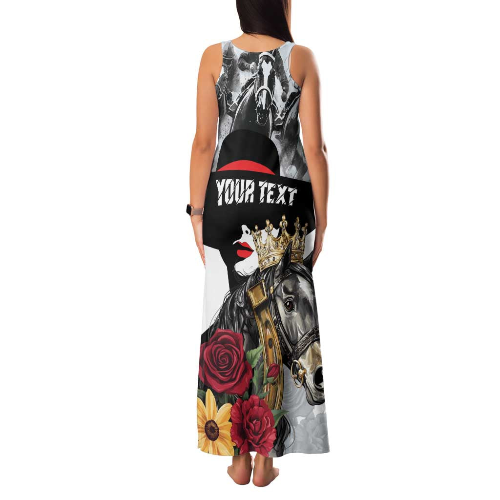 Personalized Horse Racing Family Matching Tank Maxi Dress and Hawaiian Shirt Derby Lady Triple Flowers