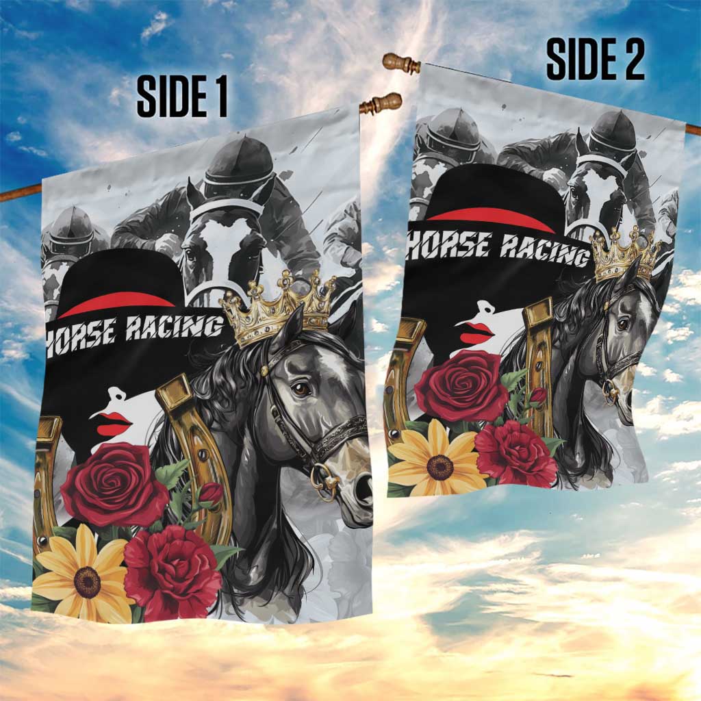Horse Racing Garden Flag Derby Lady Triple Flowers