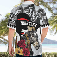 Personalized Horse Racing Hawaiian Shirt Derby Lady Triple Flowers
