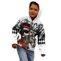 Personalized Horse Racing Kid Hoodie Derby Lady Triple Flowers