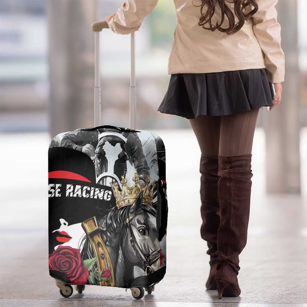 Horse Racing Luggage Cover Derby Lady Triple Flowers