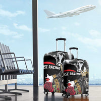 Horse Racing Luggage Cover Derby Lady Triple Flowers