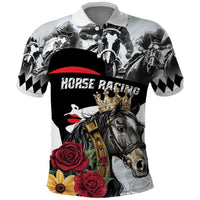 Personalized Horse Racing Polo Shirt Derby Lady Triple Flowers