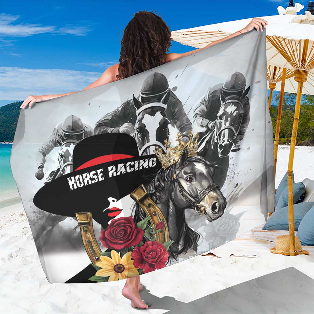Horse Racing Sarong Derby Lady Triple Flowers