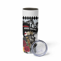 Personalized Horse Racing Skinny Tumbler Derby Lady Triple Flowers