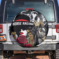 Horse Racing Spare Tire Cover Derby Lady Triple Flowers