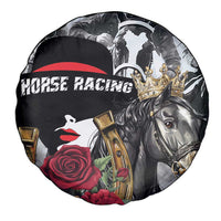 Horse Racing Spare Tire Cover Derby Lady Triple Flowers