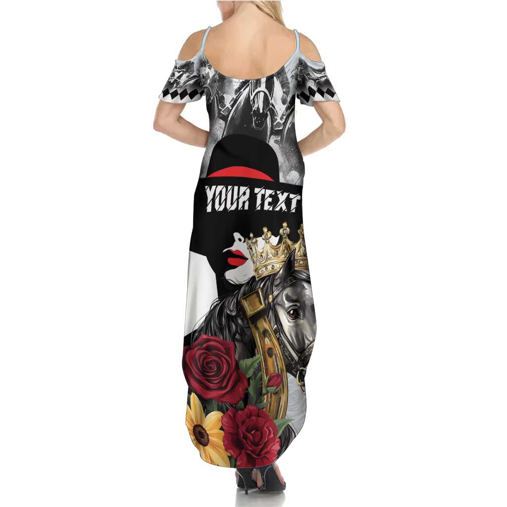 Personalized Horse Racing Summer Maxi Dress Derby Lady Triple Flowers