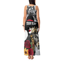 Personalized Horse Racing Tank Maxi Dress Derby Lady Triple Flowers