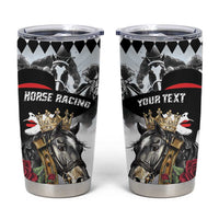 Personalized Horse Racing Tumbler Cup Derby Lady Triple Flowers