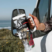 Personalized Horse Racing Tumbler With Handle Derby Lady Triple Flowers