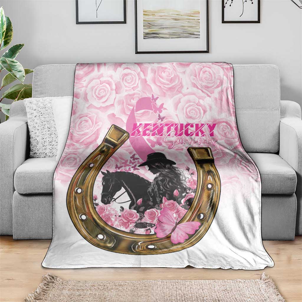 Kentucky Survivors Blanket Horse Derby Lady Pink Roses
