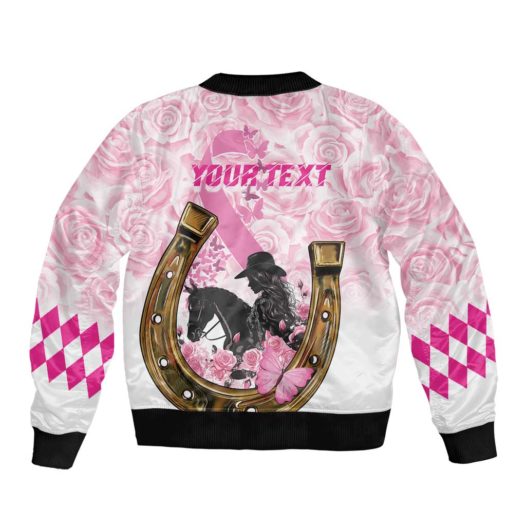 Personalized Kentucky Survivors Bomber Jacket Horse Derby Lady Pink Roses
