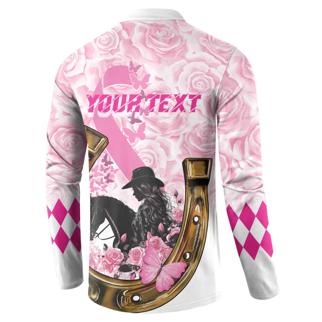 Personalized Kentucky Survivors Button Sweatshirt Horse Derby Lady Pink Roses