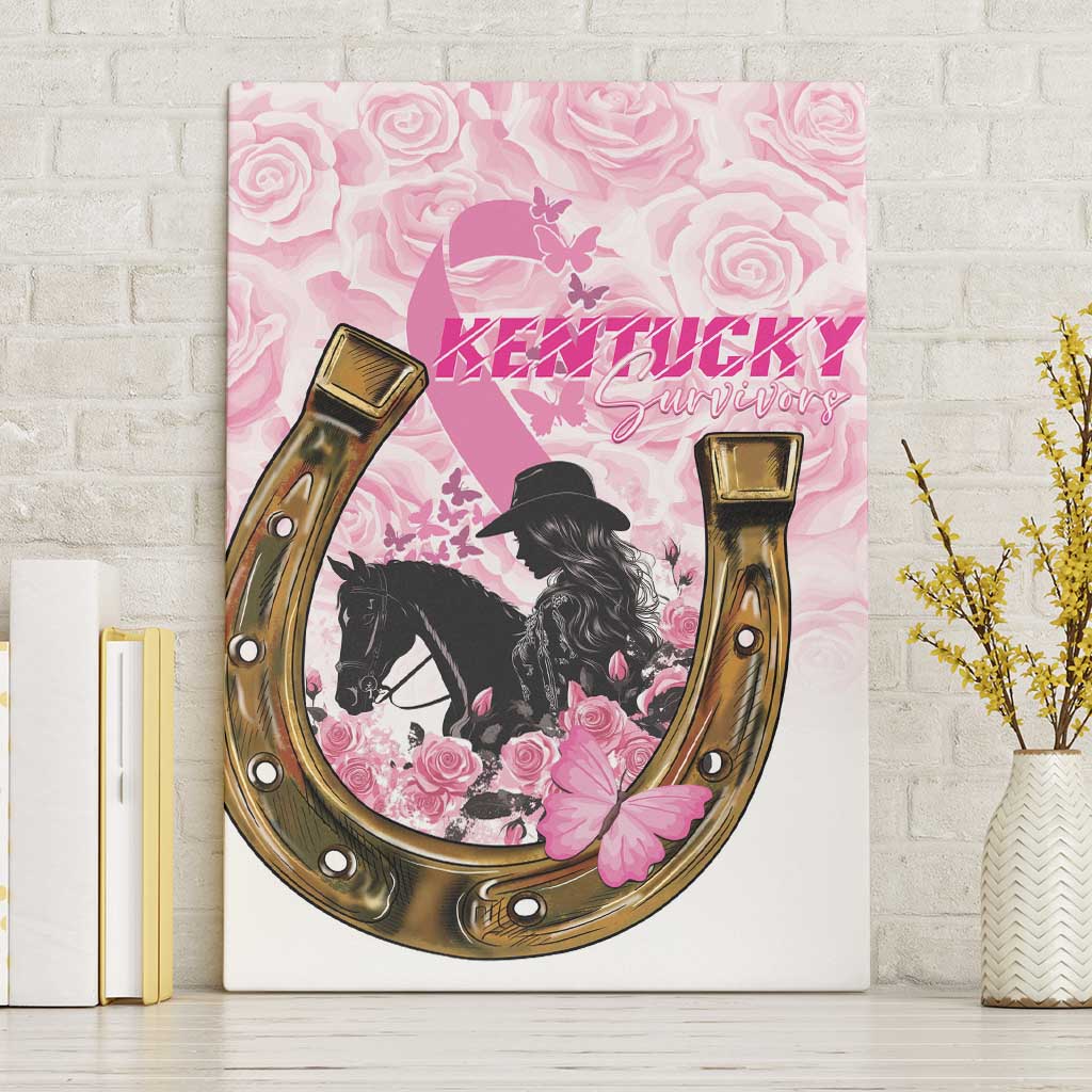 Kentucky Survivors Canvas Wall Art Horse Derby Lady Pink Roses