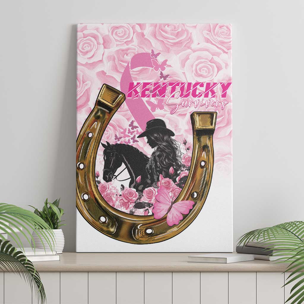 Kentucky Survivors Canvas Wall Art Horse Derby Lady Pink Roses