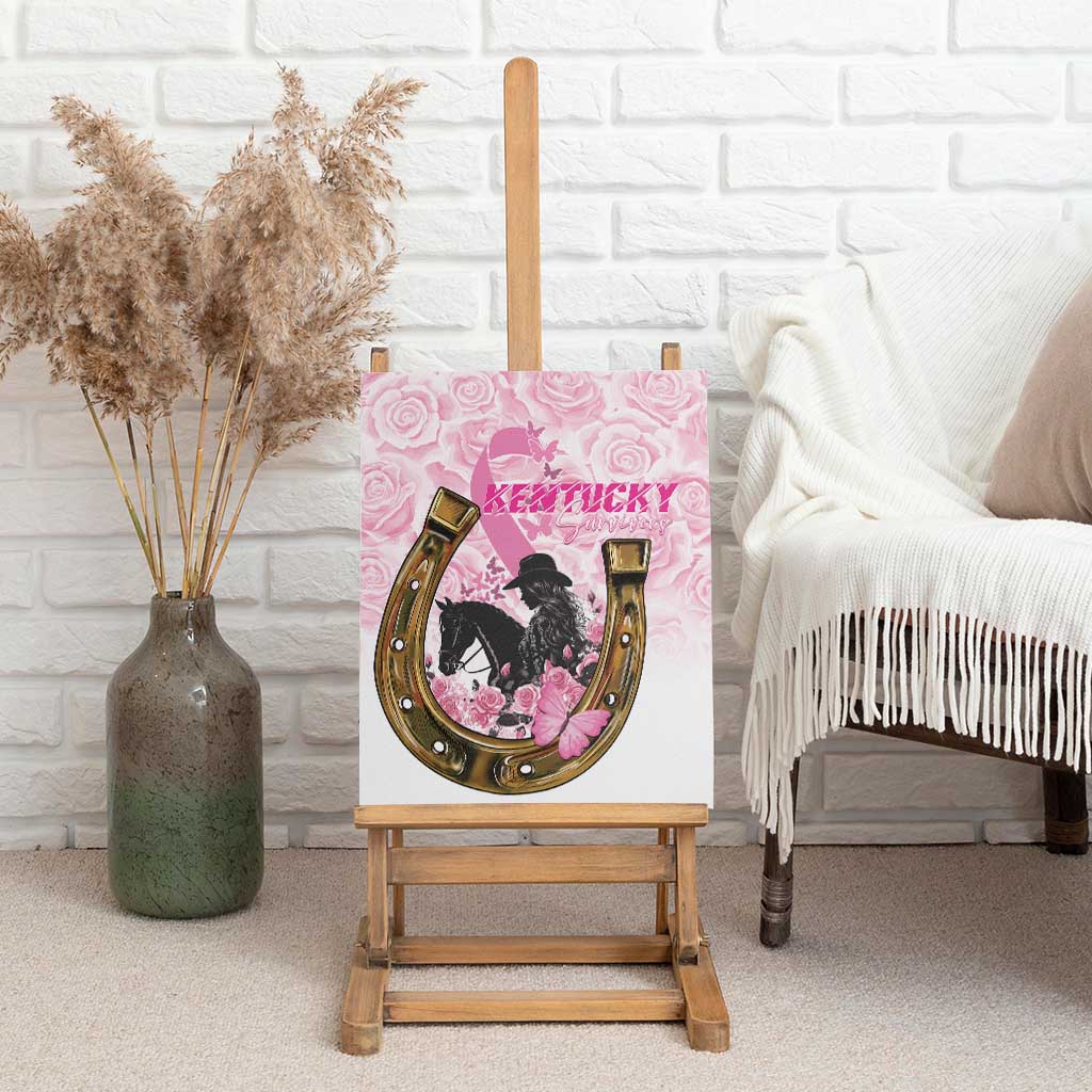 Kentucky Survivors Canvas Wall Art Horse Derby Lady Pink Roses