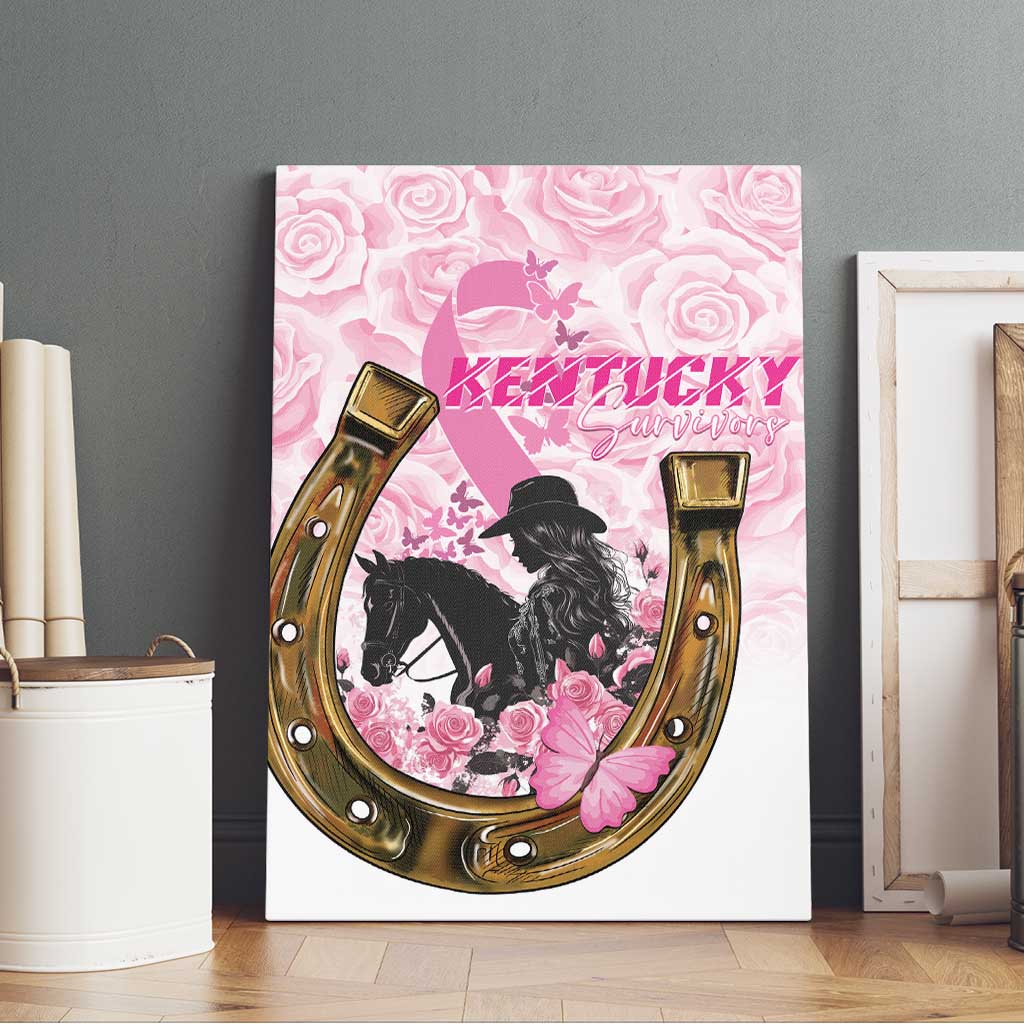 Kentucky Survivors Canvas Wall Art Horse Derby Lady Pink Roses