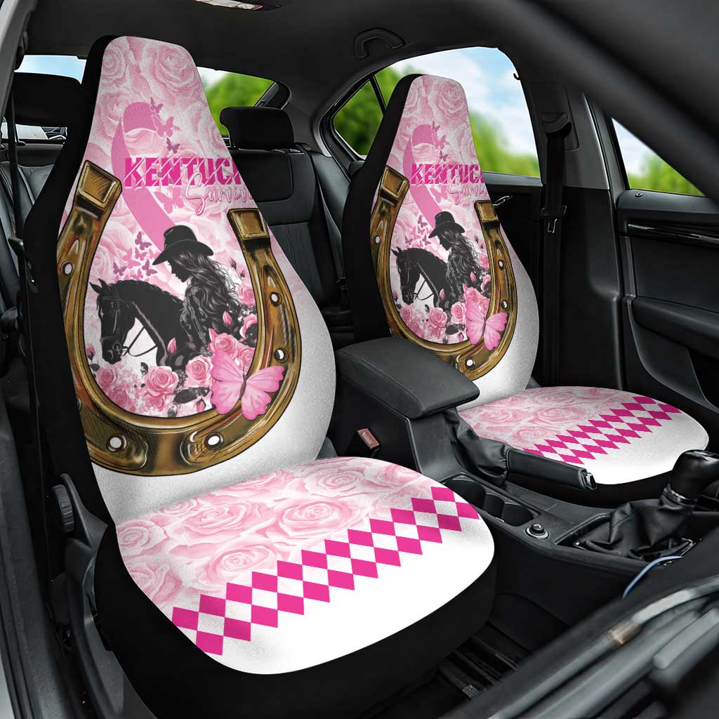 Kentucky Survivors Car Seat Cover Horse Derby Lady Pink Roses