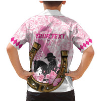 Personalized Kentucky Survivors Family Matching Mermaid Dress and Hawaiian Shirt Horse Derby Lady Pink Roses