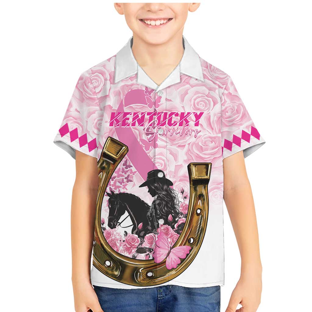 Personalized Kentucky Survivors Family Matching Mermaid Dress and Hawaiian Shirt Horse Derby Lady Pink Roses