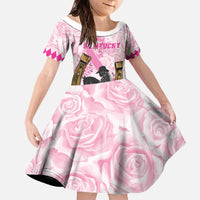 Personalized Kentucky Survivors Family Matching Off The Shoulder Long Sleeve Dress and Hawaiian Shirt Horse Derby Lady Pink Roses