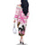 Personalized Kentucky Survivors Family Matching Off The Shoulder Long Sleeve Dress and Hawaiian Shirt Horse Derby Lady Pink Roses