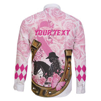 Personalized Kentucky Survivors Family Matching Off Shoulder Maxi Dress and Hawaiian Shirt Horse Derby Lady Pink Roses