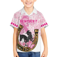 Personalized Kentucky Survivors Family Matching Off Shoulder Maxi Dress and Hawaiian Shirt Horse Derby Lady Pink Roses
