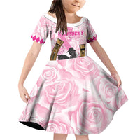 Personalized Kentucky Survivors Family Matching Off Shoulder Short Dress and Hawaiian Shirt Horse Derby Lady Pink Roses